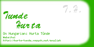 tunde hurta business card